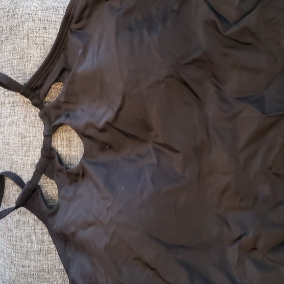 Holipick Keyhole High Neck Swim Black Tankini Top With Leopard Bikini Bottom S - Picture 6 of 10